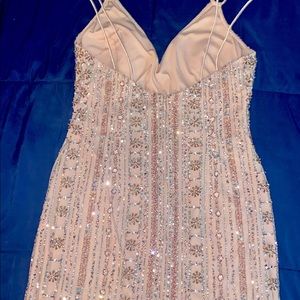 Aidan Mattox beaded sequence cocktail dress